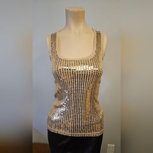 Urban Behavior Gold Sequin Tank Top